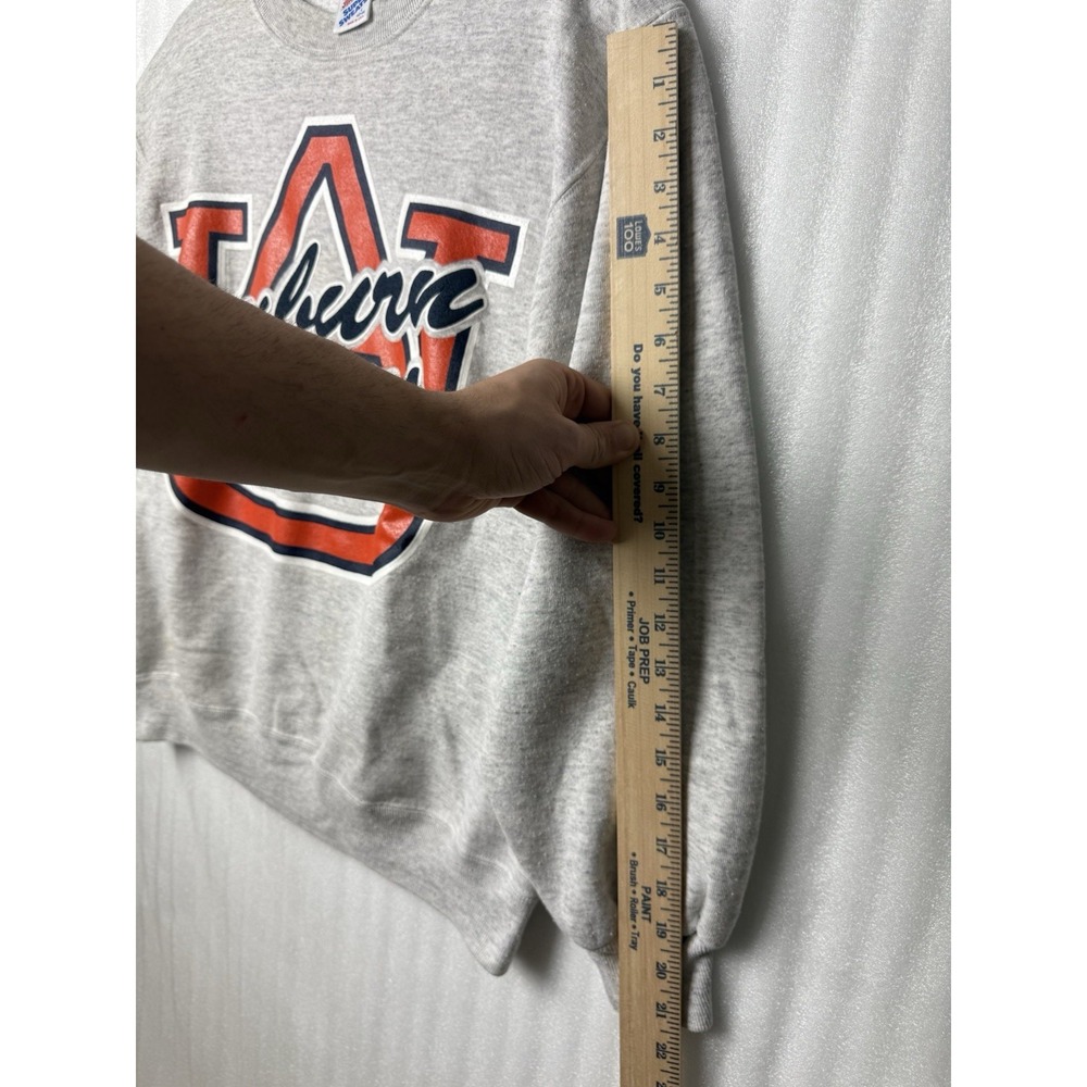 Vintage 90s Auburn University Tigers Alabama Crewneck Pullover Puff Print Sz. L - Picture 11 of 13